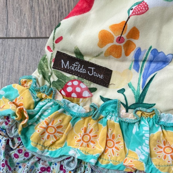 Matilda Jane Tunic Shirt Top Mushrooms Hummingbird Ruffles Whimsy Sweet 12/18mo - Picture 3 of 5